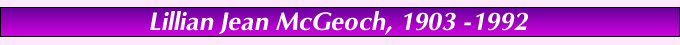 Lillian McGeoch Bio Title